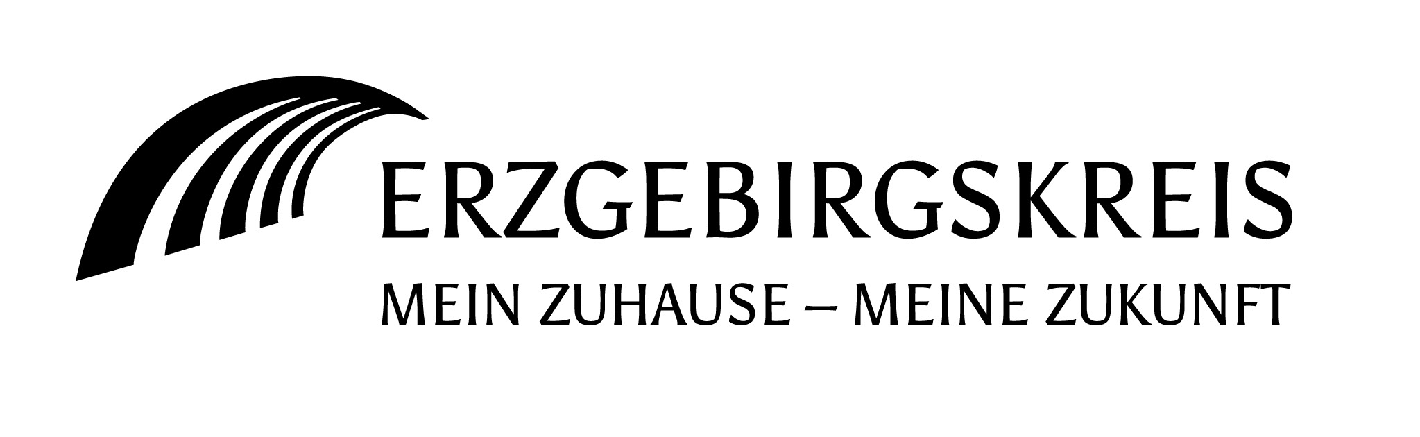 Logo Erzgebirgskreis mit Slogan 1farbig